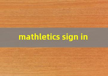  mathletics sign in